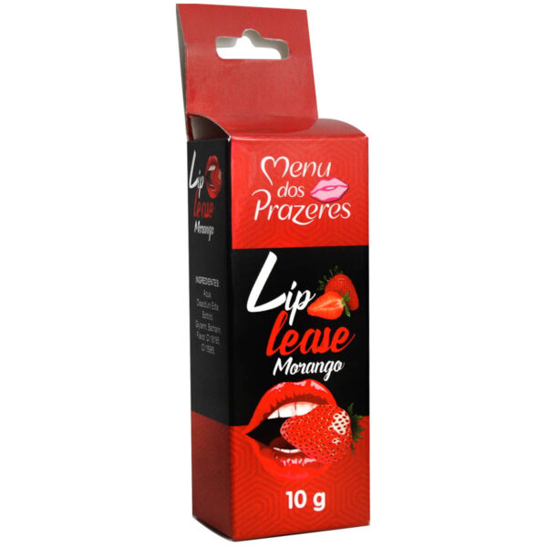 CM010-Morango_2 Lip Lease Gel Térmico Beijável 10g Menu dos Prazeres