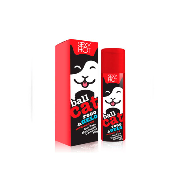 CO274-Morango_1 Ball Cat Gel Beijável para Sexo Oral 15g Sexy Hot