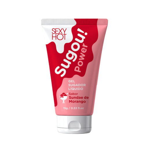 Sugou Power Gel Sugador Líquido Sabor Sundae de Morango 15g Sexy Hot