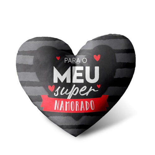 Para o meu Super Namorado Almofada Coração Grande Sude Presentes