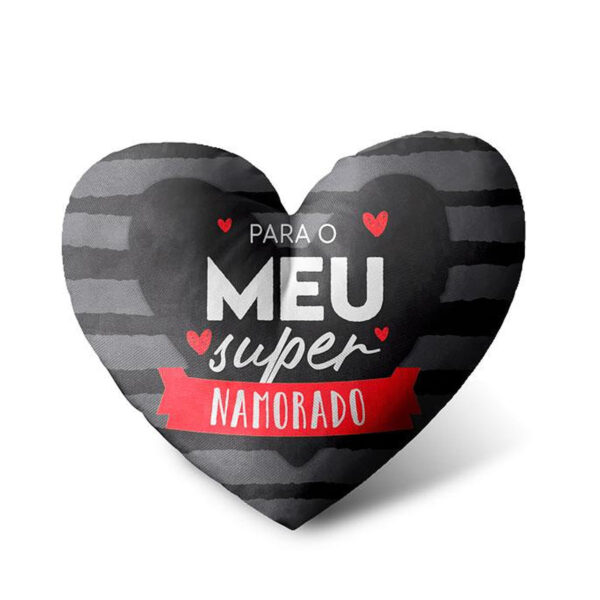 Para o meu Super Namorado Almofada Coração Grande Sude Presentes