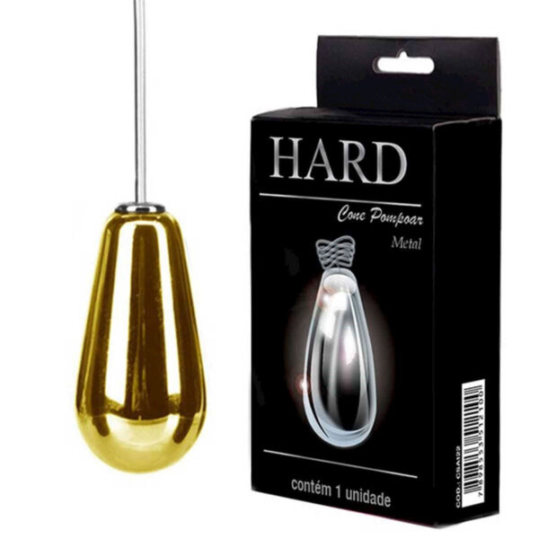 CSA122-32_1 Cone Vaginal de Metal Dourado 30g Hard