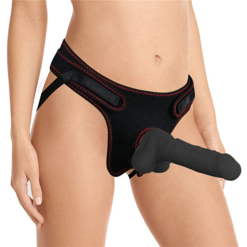 CT029B-Preto_1 LoveToy Ingen Strap On Cinta Peniana com Ventosa 20cm Miss Collection