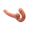 CT034-Bege_1 Ultra Passionate Harness Penetrador Strapless com Plug Vaginal Vip Mix
