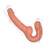 CT034-Bege_4 Ultra Passionate Harness Penetrador Strapless com Plug Vaginal Vip Mix