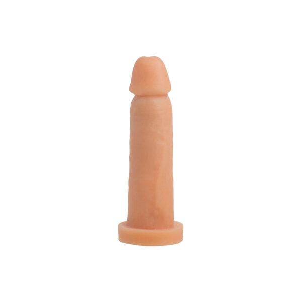 CYB05A-Bege_3 Cyber Dildo 8 Prótese Realística 16x3,5cm Adão e Eva
