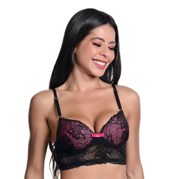 D316-GG-Preto-com-Pink_4-1 Conjunto Fio Rendado com Bojo Dira's Lingerie