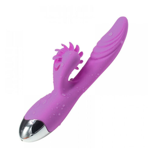 DB057-Roxo_1 Sex Massager High Water G-Spot Vibrador com Estimulador Clitoriano Multi Velocidades Miss Collection