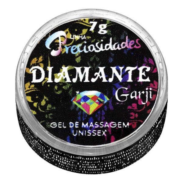 DIAM7_1 Diamante Gel Para Massagem Linha Preciosidades 7g Garji