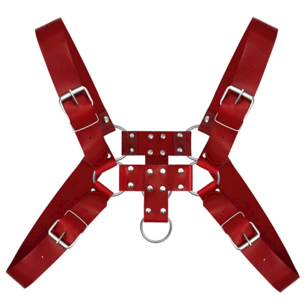 DX1815-Vermelho_1 Arreio Masculino Hércules Harness Dominatrixxx