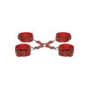 DX4274VM-Vermelho_1 Kit Restrição Hogtie Creta Algema e Tornozeleira Dominatrixxx