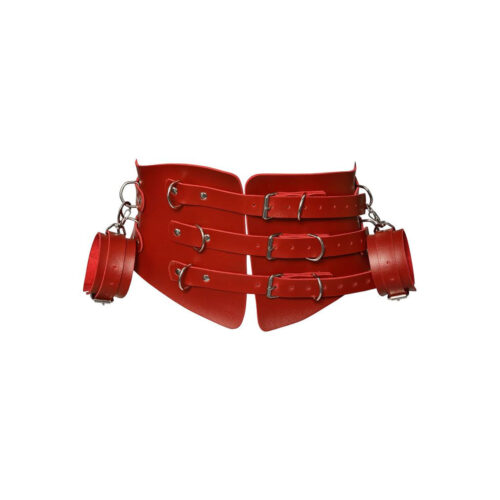 Kit Corset com Algema em Couro Sintético Dominatrixxx
