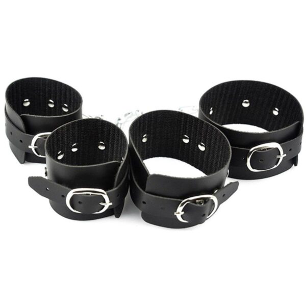 DX509BTC_1 Bracelete e Tornozeleiras com Corrente Dominatrixxx