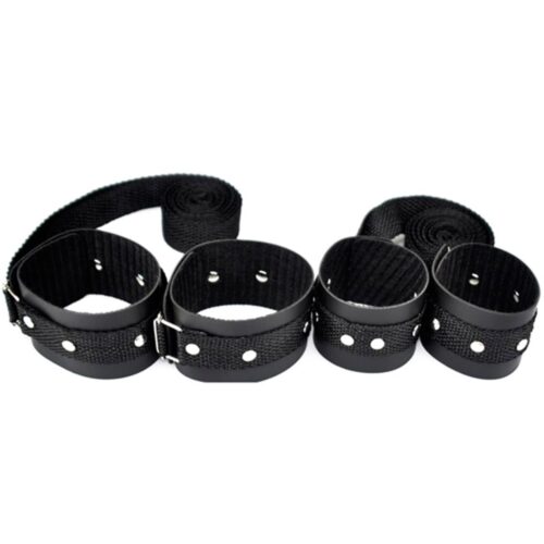 DX517_1 Kit Algemas e Tornozeleiras com Tiras Dominatrixxx