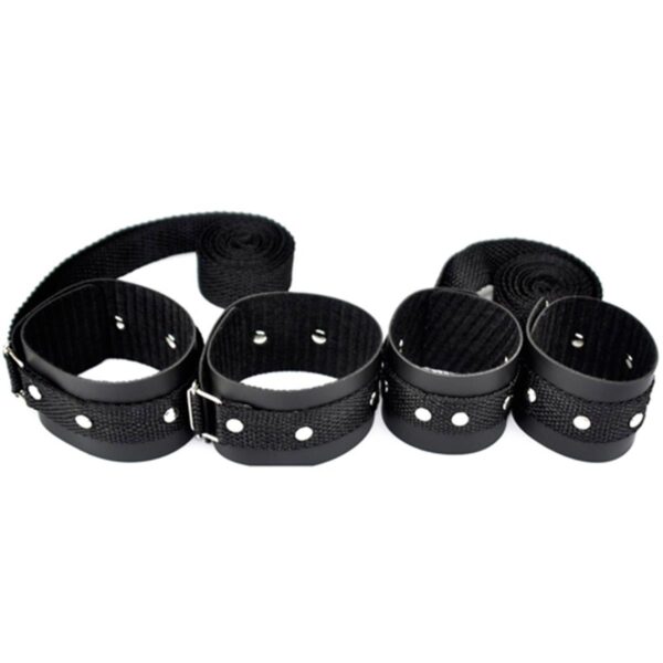 DX517_1 Kit Algemas e Tornozeleiras com Tiras Dominatrixxx