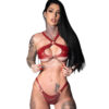 Conjunto Harness Seduction com Correntes Dominatrixxx