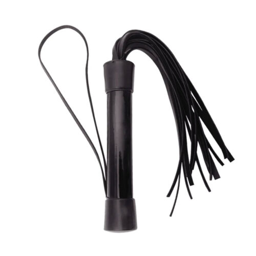 DX915P-Preto_1 Chicote Verniz Tiras de 20cm Dominatrixxx