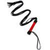 DX917VM-Vermelho_1 Chicote Verniz em Couro Sintético com Tiras de 80 cm Dominatrixxx