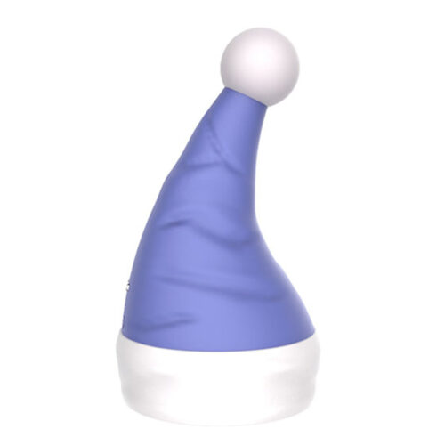 EC-020-Azul_1 Vibrador Formato Gorro Papai Noel Recarregável Multivelocidade 3R Import