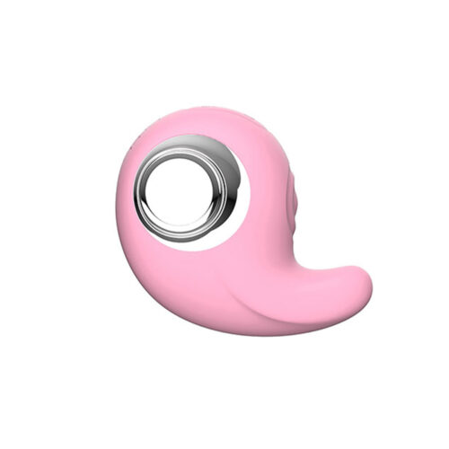 EC-040-Rosa-Claro_1 Estimulador Clitoriano Recarregável com Penetrador Ponto G e Alça Metalizada Kissen Comma 3R Import