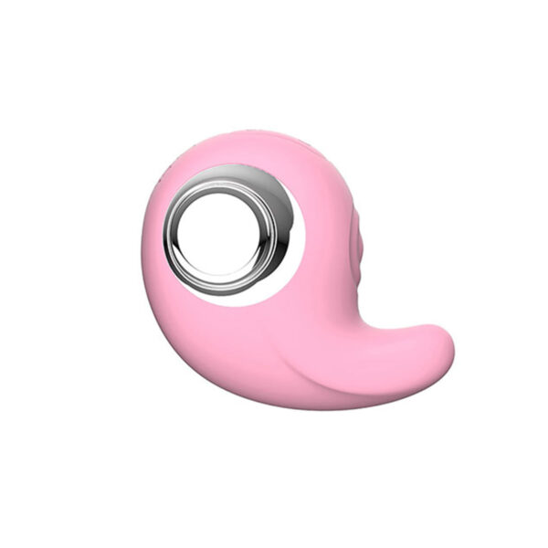 EC-040-Rosa-Claro_1 Estimulador Clitoriano Recarregável com Penetrador Ponto G e Alça Metalizada Kissen Comma 3R Import