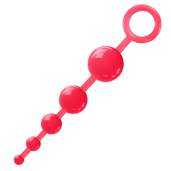 EL005-Vermelho_1 Plug Bol com 5 Esferas Sexy Fantasy