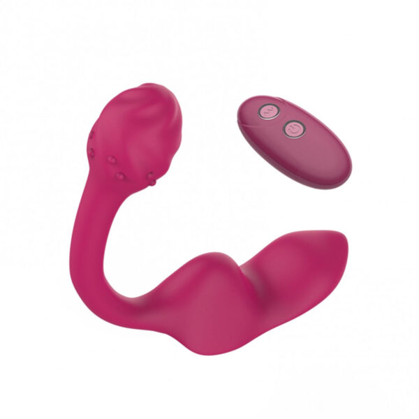 ES037-Magenta_2 I-Moon Dora Vibrador de Calcinha com Penetração e 7 Modos de Vibração Vip Mix