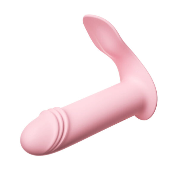ES063-Rosa_2 Estimulador de Clitóris com Penetração e 10 Modos de Vibração Vip Mix