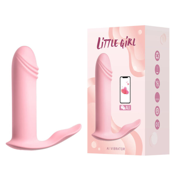ES063-Rosa_5 Estimulador de Clitóris com Penetração e 10 Modos de Vibração Vip Mix