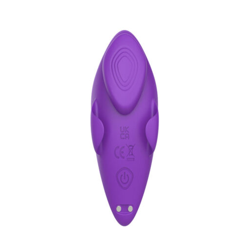 ES082-Roxo_1 Vibrador de Calcinha Recarregável com 9 Modos de Vibração e Controle Remoto Vip Mix