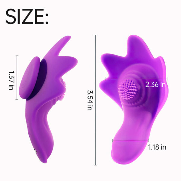 ES083-Roxo_3 Vibrador de Calcinha Recarregável com 9 Modos de Vibração e Controle Remoto Vip Mix