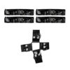 EX124M_1 Tiras de Couro com Braceletes para Pulso e Tornozelo Hardness Ăxtase