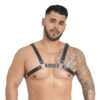 EX210-Preto_1 Harness Isaac em Couro Sintético Ajustável Êxtase