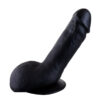 EXECSVBL-Preto_1-1- Prótese Maciça com Glande Saliente e Escroto Realista 11,8 x 3,6 cm Prazer e Cia