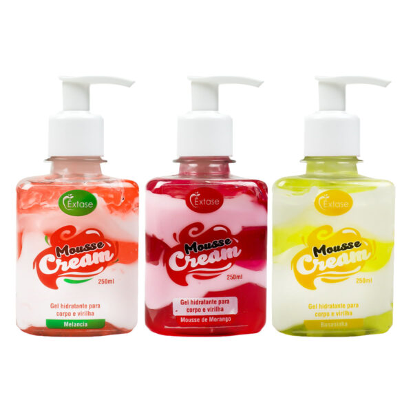 EXMC_4-1 Mousse Cream Creme Aromatizante Beijável Para Virilha 250ml Êxtase