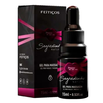 FEIT605_1 Lubrificante Segredinho Tradicional 15ml Feitiços Aromáticos