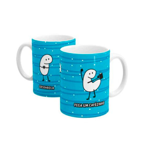 FLO005-CAN_1 Caneca em Porcelana Desenrola, Bate! Linha Flork Sude Presentes