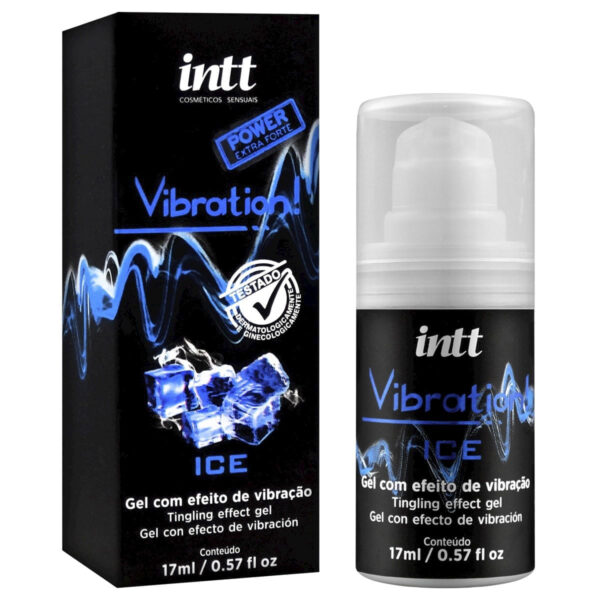 FU33_1 Vibration Gel Excitante que Vibra Power Extra Forte Sabor Ice 17ml Intt