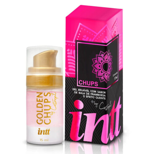 FU36_1 Golden Chups Gel para Massagem Beijável Sabor Framboesa by Castropil 17ml Intt