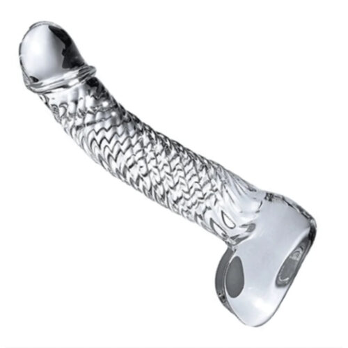 Dildo Prótese de Vidro Formato Pênis com Ondulações Libb