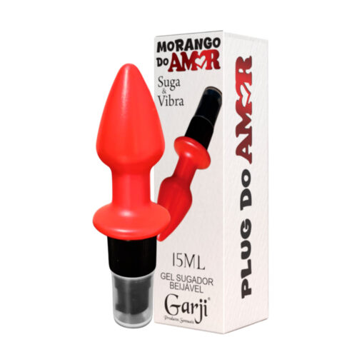 G4090-Morango_1 Plug Morango do Amor e Gel Sugador Beijável que Vibra 15ml Garji