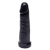 G7BSVBL-Preto_1 Garanhão Prótese Realística Maciça 17,2 x 4 cm Prazer e Cia