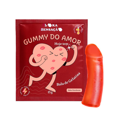GUAMOR-M_1 Gummy do Amor Hoje Tem Bala de Gelatina Masculino 15g Loka Sensação