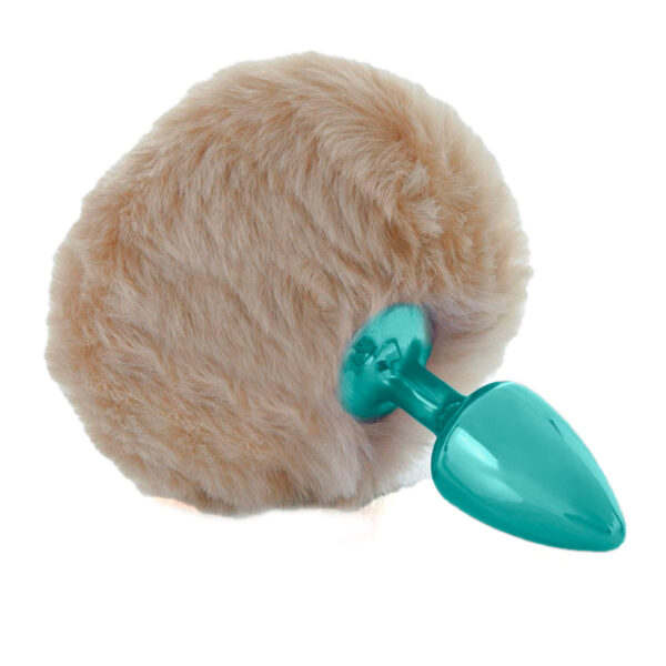 Plug Anal com Pompom de Pelúcia Claro 6,5 x 2,5 Hard