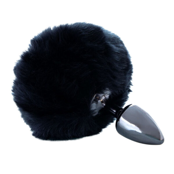 Plug Anal com Pompom de Pelúcia Escuro 6,5 x 2,5 Hard