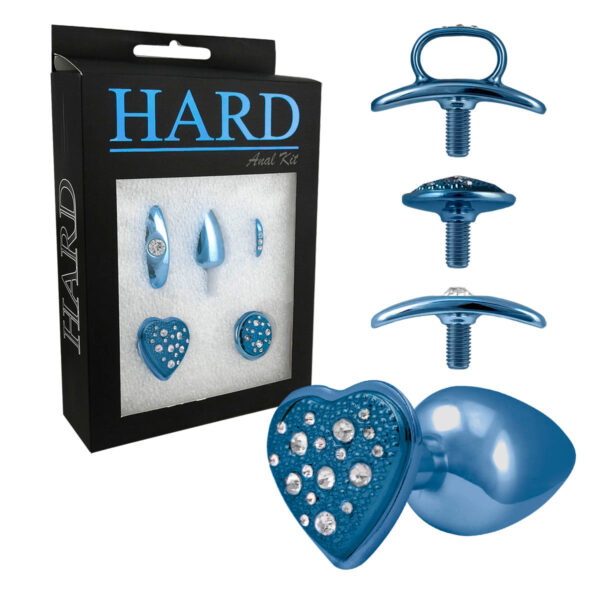 HA131KA_1 Anal Kit Plug com Base RemovĂvel 2,5 x 3,8 cm Hard