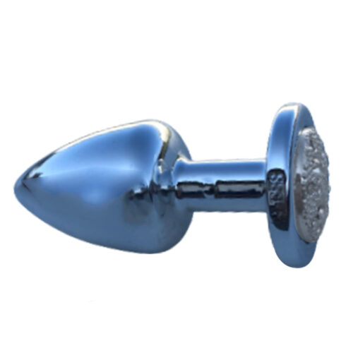 Less Plug Anal G Cromado com Pedra Cravejada Hard