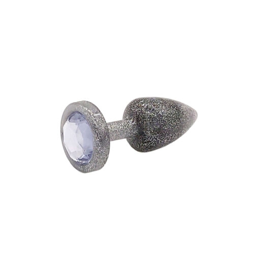 Plug Anal Glitter com Pedra Colorida Linha Less Hard