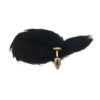 HA168DP-Dourado_1 Plug Anal com Rabo Preto Linha Less Hard