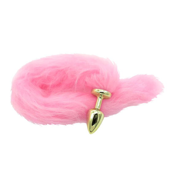 Plug Anal com Rabo Rosa Linha Less Hard